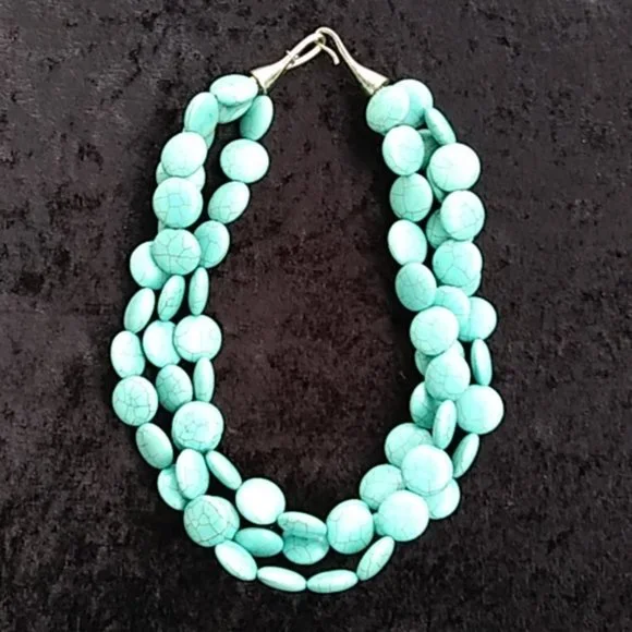 :: S&D Sterling+Turquoise Sea Necklace - Picture 15 of 15